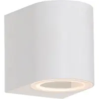 QAZQA Applique murale extérieure moderne en plastique blanc ovale - Baleno
