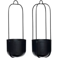 Hubsch Pots Suspendus Lotus Noir (série De 2) | 940802