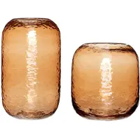 Hubsch Texture Vaces Ambre (lot De 2) | 661206