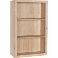 Hubsch Armoire murale verre/placage chêne - naturel