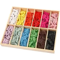 Creativ Company Mini pinces à linge colorées, 12x24pcs.