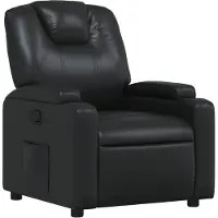 DKD Home Decor Fauteuil relax noir similicuir