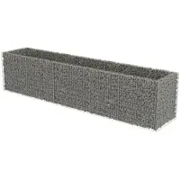 vidaXL Lit surélevé à gabion Acier galvanisé 450x90x100 cm