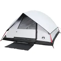 vidaXL Tente de camping dôme 4 personnes blanche foncée étanche à l'eau