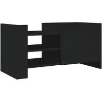 vidaXL Armoire TV noire 80x35x40 cm Bois composite
