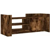 vidaXL Armoire TV chêne fumé 100x35x40 cm Bois composite