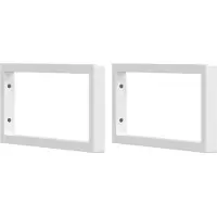 vidaXL Supports de lavabo 2 pcs. Blanc Rectangulaire Acier
