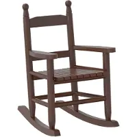 vidaXL Chaise à bascule enfants marron bois de peuplier massif