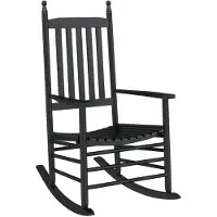 vidaXL Chaise à bascule avec assise incurvée en bois massif de peuplier