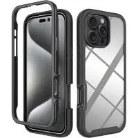 IMoshion Coque 360° Full Protective pour Apple iPhone 16 Pro Max - Noir