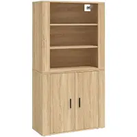 vidaXL Highboard chêne Sonoma Matériau dérivé du bois
