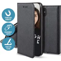 24hShop Etui Smart Magnet pour Samsung Galaxy Xcover 5 noir (Samsung Galaxy Xcover 5), Coque pour téléphone portable, Noir