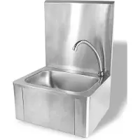 CombiSteel Lavabo àau genou en acier inoxydable 400 x 330 x 570 mm