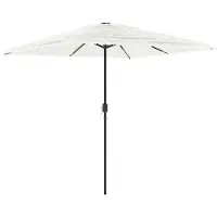 vidaXL Parasol avec mât en acier blanc 248x248x248 cm