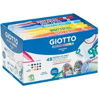 Giotto Feutres textile, pointe moyenne coloris assortis - schoolpack de 48