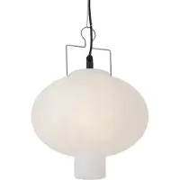 QAZQA Lampe suspendue d'extérieur blanche 35 cm avec prise IP44 - Pion