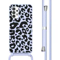 IMoshion Coque design en silicone avec cordon Samsung Galaxy A32 (4G) - Animal Lila