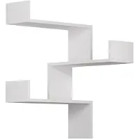 CALICOSY Woody Fashion Wall Shelf | 100% Melamine Coated | 18mm Thick | White