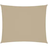 vidaXL Voile de parasol tissu oxford rectangulaire 4x6 m beige