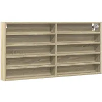 vidaXL Armoire à vitrine chêne sonoma 100x8,5x50 cm bois d'ingénierie