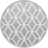 vidaXL Tapis d'extérieur ARAKIL Gris Ø160 cm PP