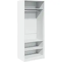 vidaXL Armoire blanche 80x50x200 cm Bois composite