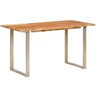 vidaXL Table de salle à manger 140x70x76 cm Bois d'acacia solide