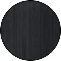 vidaXL Tapis rond noir 100 cm bambou