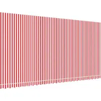 vidaXL Toile de store rouge et blanc rayé 6x3 m