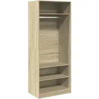 vidaXL Garde-robe chêne sonoma 80x50x200 cm bois d'ingénierie