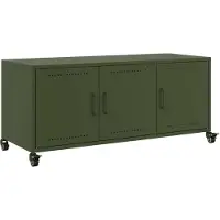 vidaXL Armoire TV vert olive 100,5x39x43,5 cm Acier laminé à froid