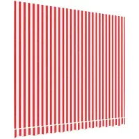 vidaXL Tissu de store rouge et blanc rayé 3x2,5 m
