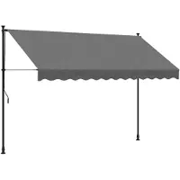 vidaXL Marquise rétractable Anthracite 300x150 cm Tissu et acier