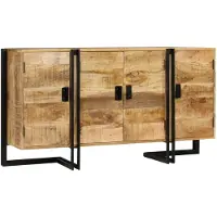 vidaXL Buffet en bois massif de manguier 150x40x80 cm