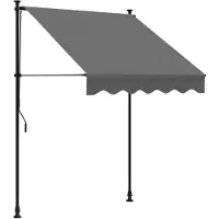 vidaXL Auvent rétractable Anthracite 150x150 cm Tissu et acier