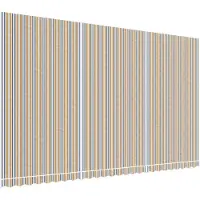 vidaXL Toile de store Multicolore Rayé 6x3,5 m