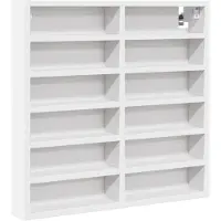 vidaXL Armoire à vitrine blanc 60x8,5x58 cm bois d'ingénierie