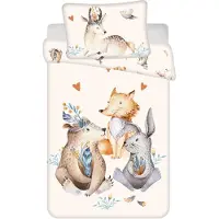 Jerry Fabrics Animals Woodland Parure de lit enfant - Housse de couette 100x135 cm & taie d'oreiller 40x60 cm