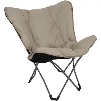 Bo Camp - Urban Outdoor - Chaise papillon - Redbrigde - L - Polyester Oxford - Beige