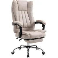Vinsetto Draaistoel computerstoel hoogteverstelling zitting modern microvezel zwart + beige