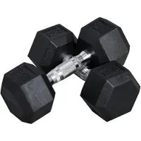 HOMCOM HOMdotCOM Zeskantige dumbbells set van 2 x 8kg