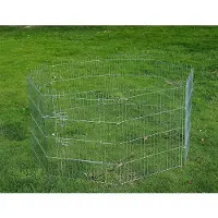 PawHut Enclos en plein air, clôture pour chiots, aire de jeu pour chiots, parc pour animaux, barrière pour chiots, 4 dimensions