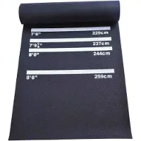 HOMCOM Tapis de fléchettes caoutchouc tournoi fléchettes tapis antidérapant caoutchouc noir 300x61x0,3 cm B8-0005