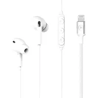 BigBen Interactive - Écouteurs avec micro - intra-auriculaire - filaire - Lightning - blanc - Certifié MFi
