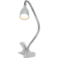 Brilliant Lampe de bureau grise Anthony avec pince