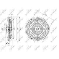 NRF Embrayage, ventilateur de radiateur 49575