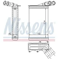 Nissens Échangeur de chaleur, chauffage habitacle 71156