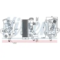 Nissens Radiateur d'huile, huile moteur 91299