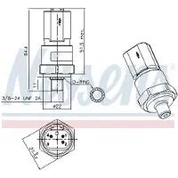 Nissens Pressostat, climatisation 301029