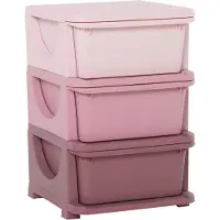 HOMCOM HOMdotCOM Banc enfant avec espace de rangement coffre à jouets avec trois tiroirs